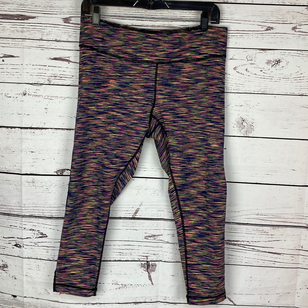 Zella Cosmic Colorful Capri Leggings Size Lg EUC - Picture 2 of 16